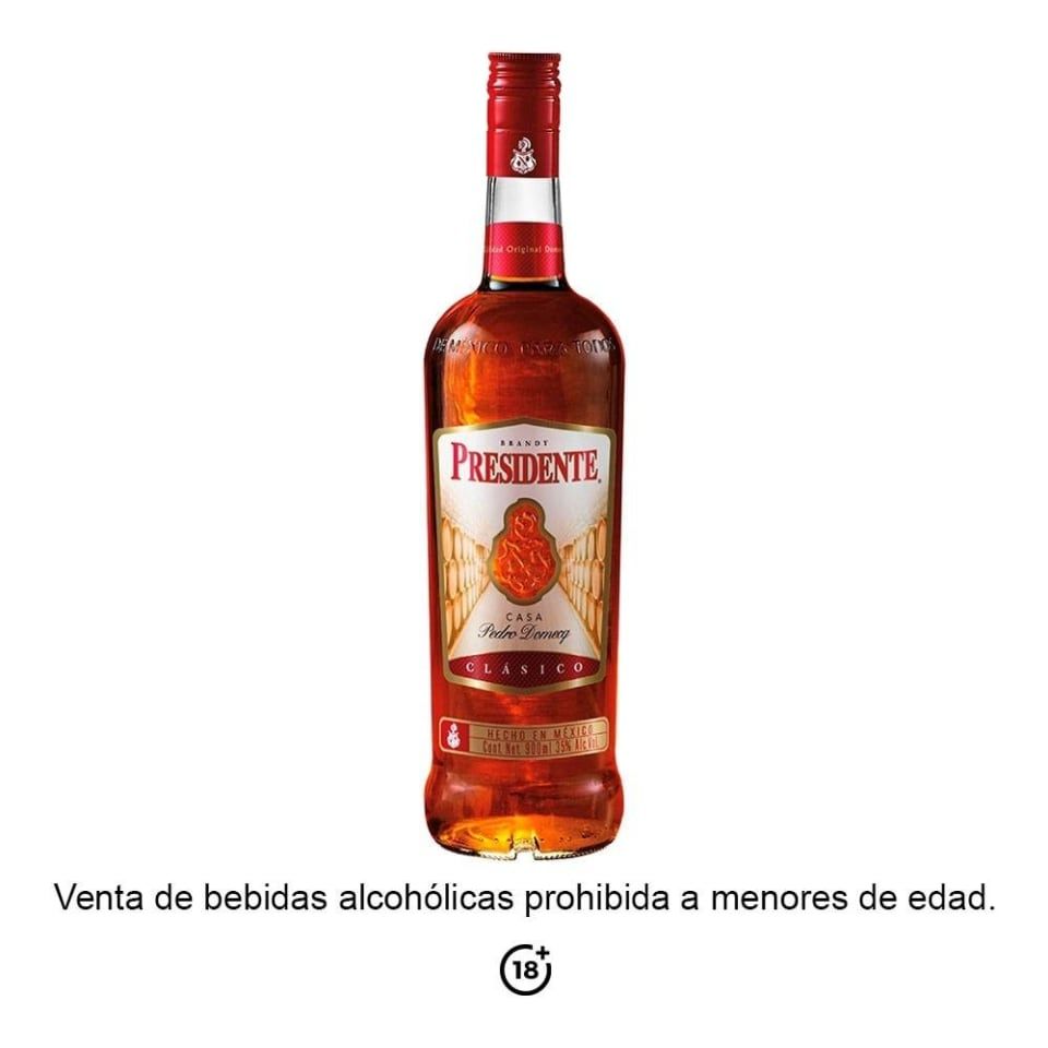 BRANDY PRESIDENTE CLASICO 900ML