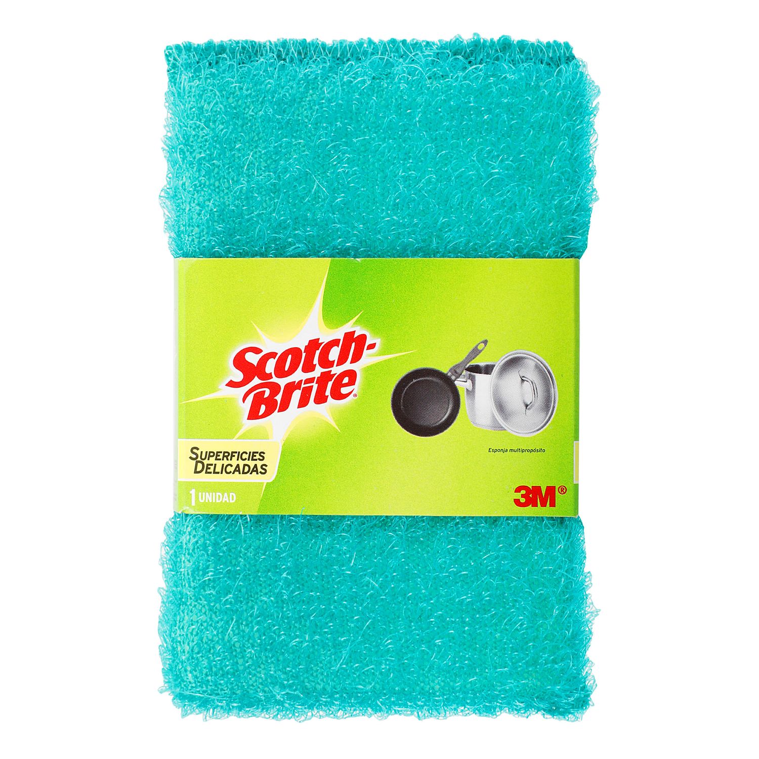 FIBRA ESPONJA RECUBIERTA PELUDA  D/COLORES SCOT BRITE 1S