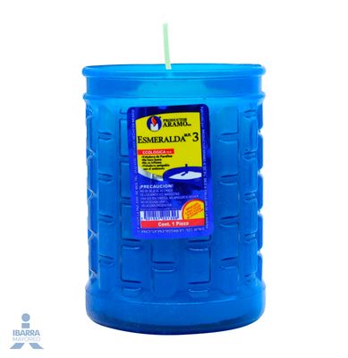 VELADORA ARAMO ECOLOGICA ESMERALDA #3 