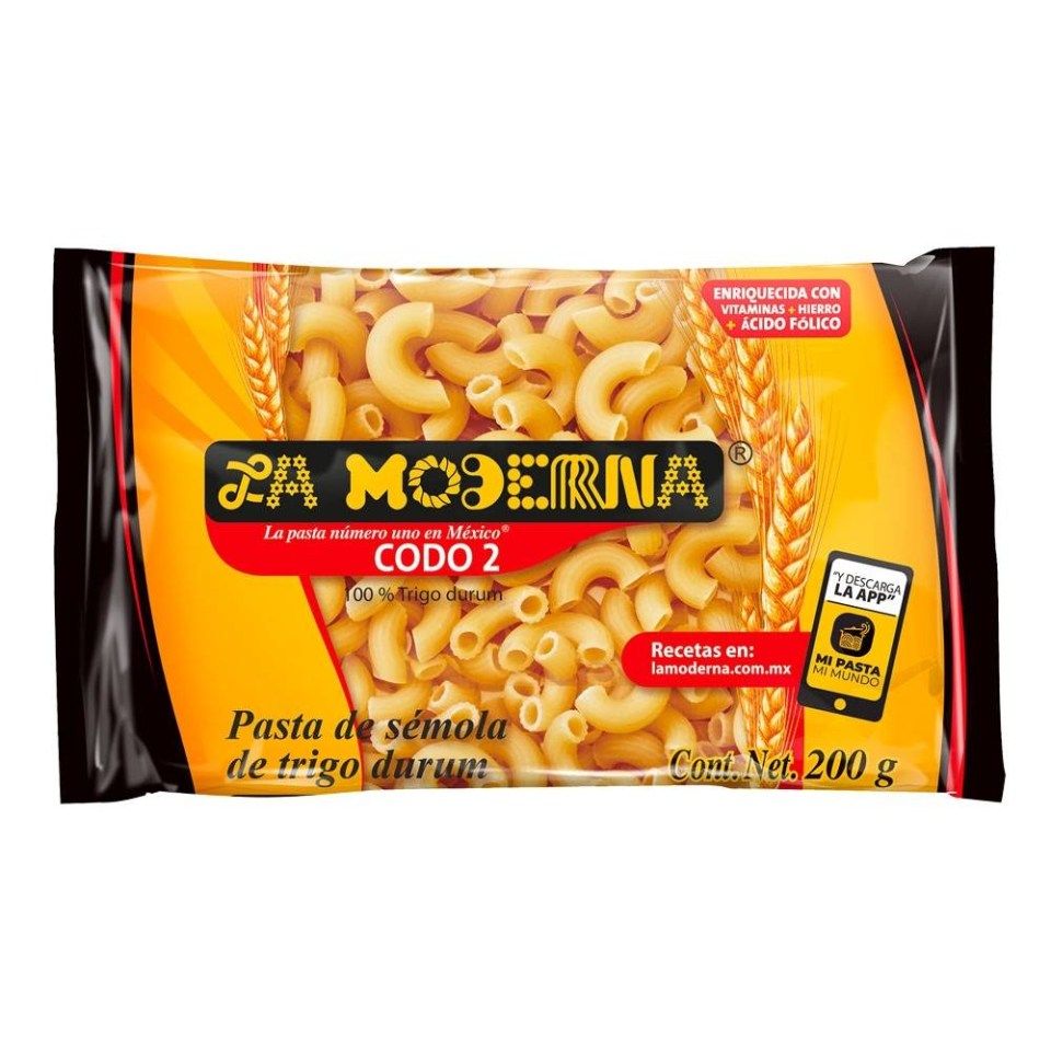 PASTA CODO #2 LA MODERNA 200GR.