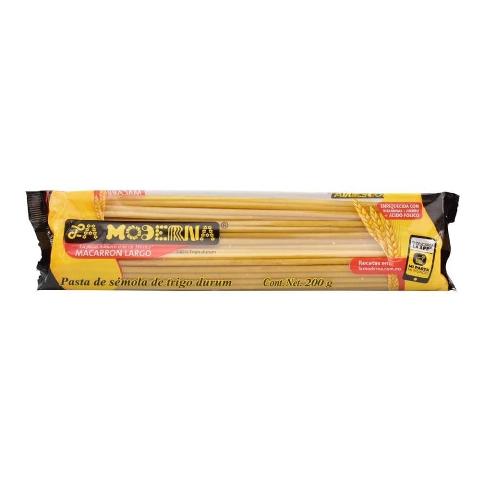 PASTA MACARRON LARGO MODERNA 200GR