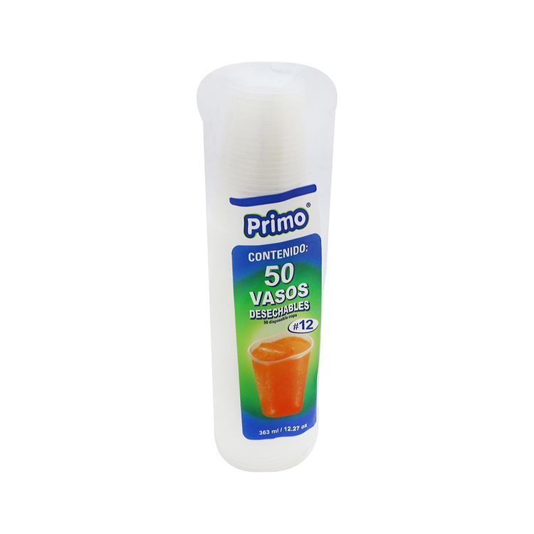 VASO PLASTICO P/CUEVAS #12 50S 