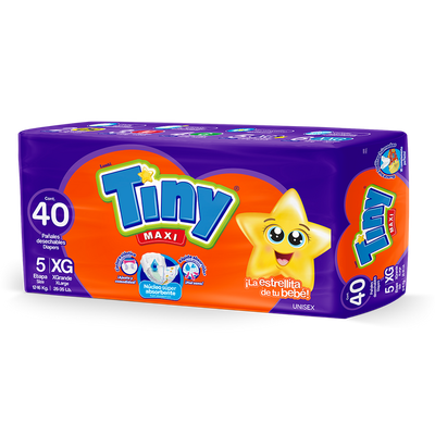 PAÑAL TINY MAXI ETAPA 5XG  14S