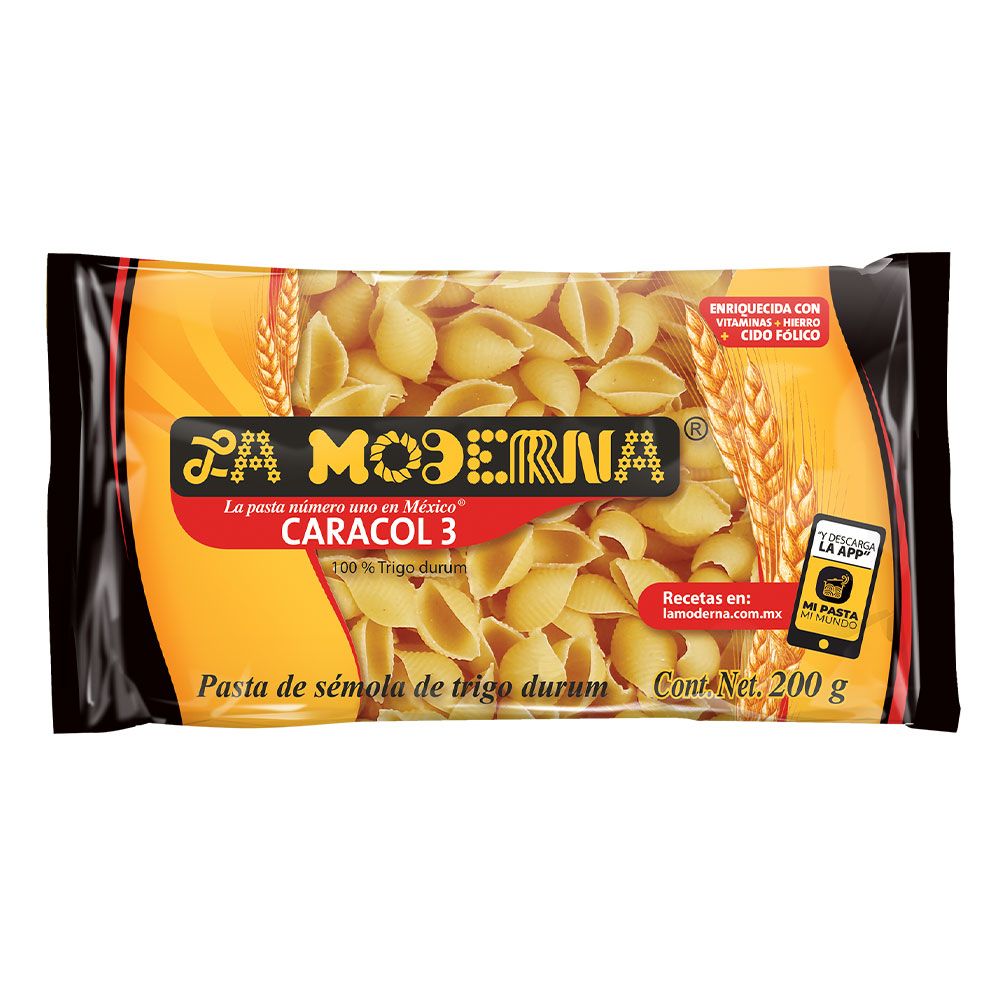 PASTA  CARACOL #3 LA MODERNA 200GR.