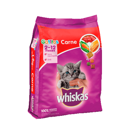 WHISKAS GATITO CARNE 1.4 KG