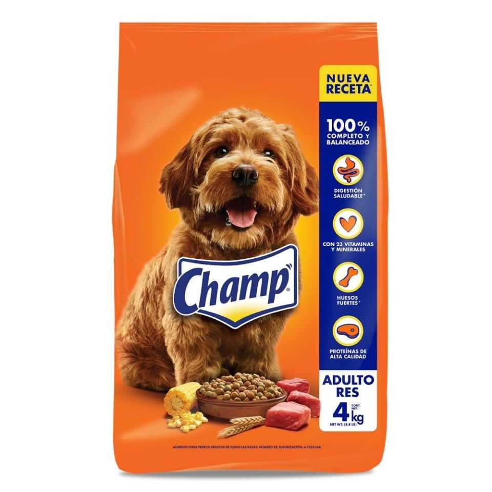 ALIMENTO CHAMP PERRO ADULTO RES KG.