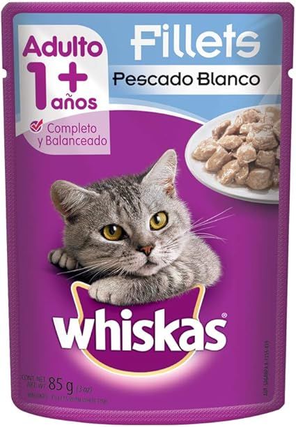WHISKAS SOBRE PESCADO BLANCO 85GR