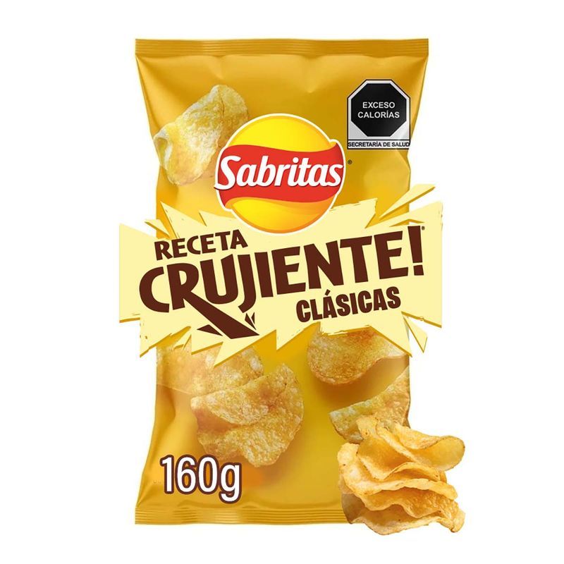 PAPAS RECETA CRUJIENTE SAL 160 GR PZ