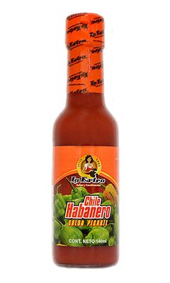 SALSA DE CHILE HABANERO ROJA 140ML LA EXTRA.