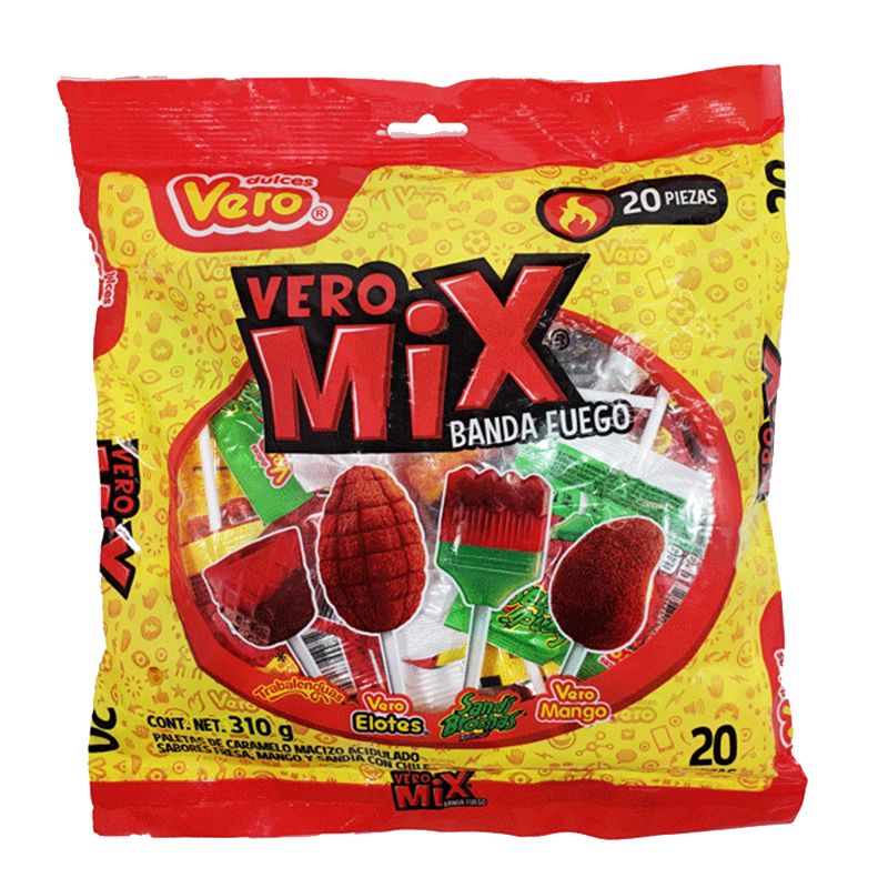 PALETA VERO MIX BANDA FUEGO 20PZ.