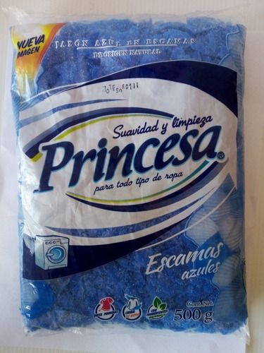 JABON EN ESCAMA AZUL PRINCESA 500GR