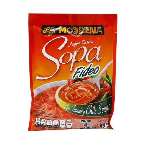 SOPA EN SOBRE FIDEO MODERNA 82GR.