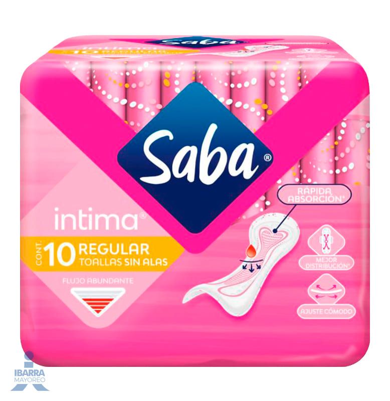 TOALLA SABA INTIMA REG.S/A 10S 