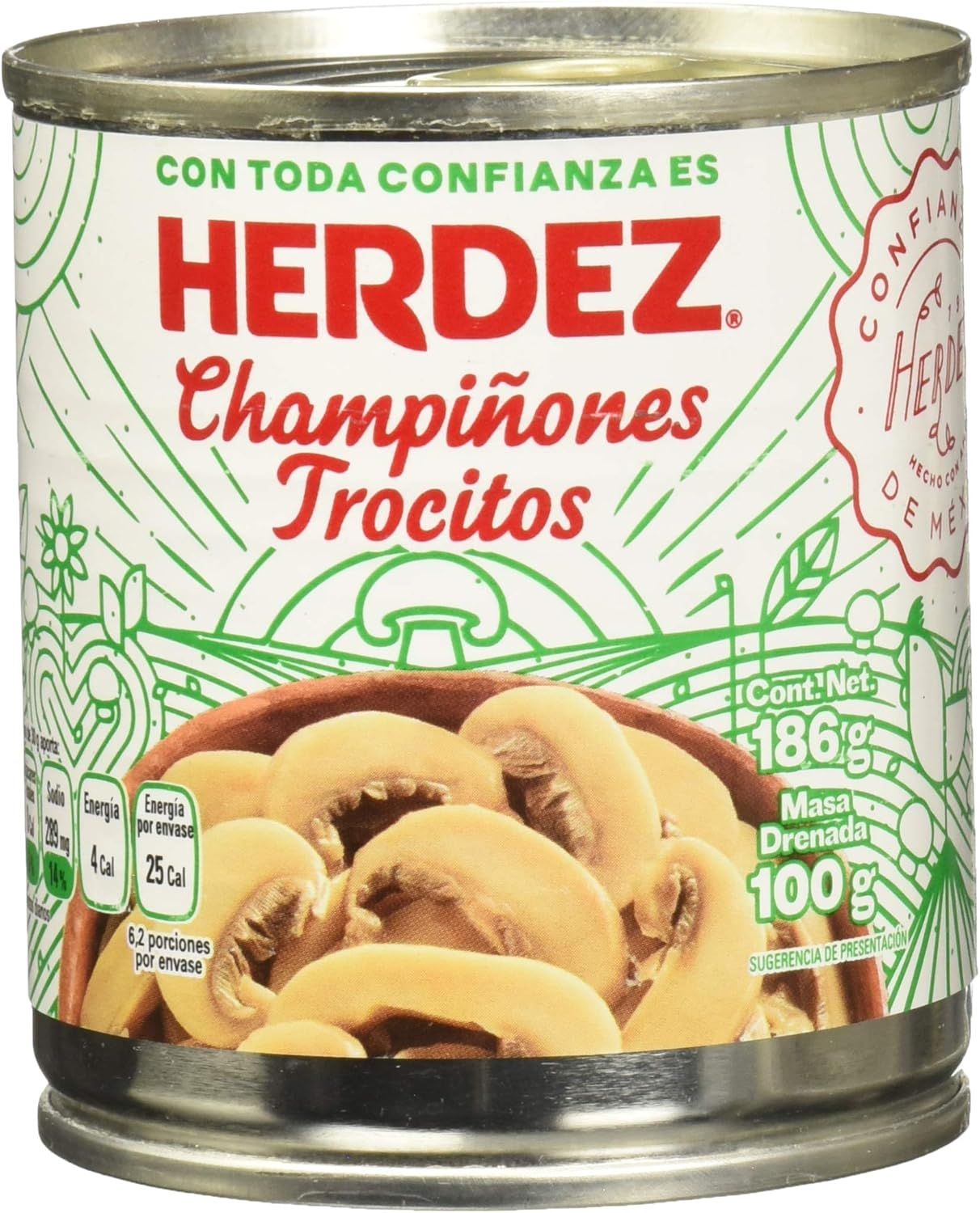 CHAMPIÑONES TROCITOS HERDEZ 186GR