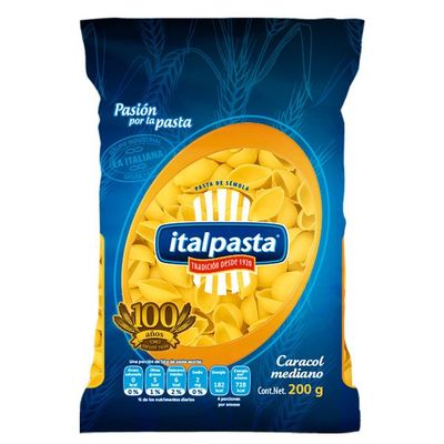 PASTA CARACOL MED ITALPASTA 200GR