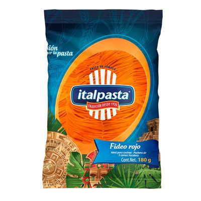 FIDEO ROJO ITALPASTA 180GR+10%MAS