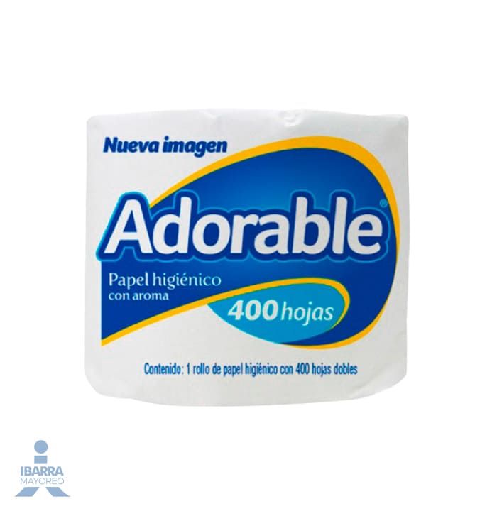 PAPEL HIGIENICO ADORABLE 400HJAS 4S 