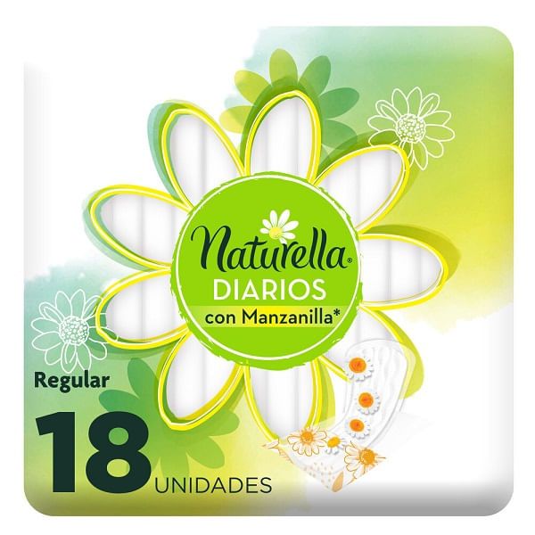 PANTY PROTECTOR DIARIO NATURELLA C/MANZANILLA 18S