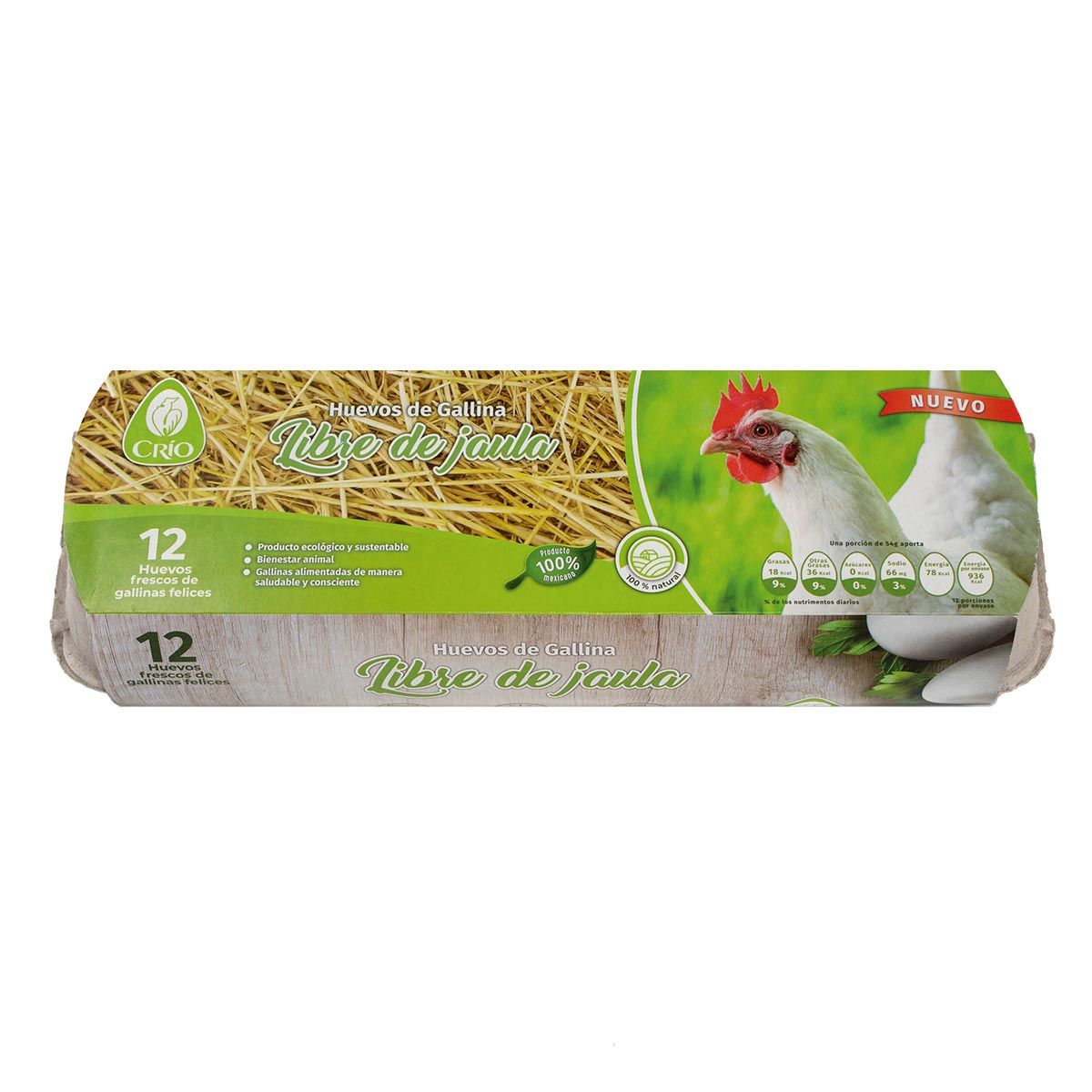 HUEVO LIBRE DE JAULA 12PZ..