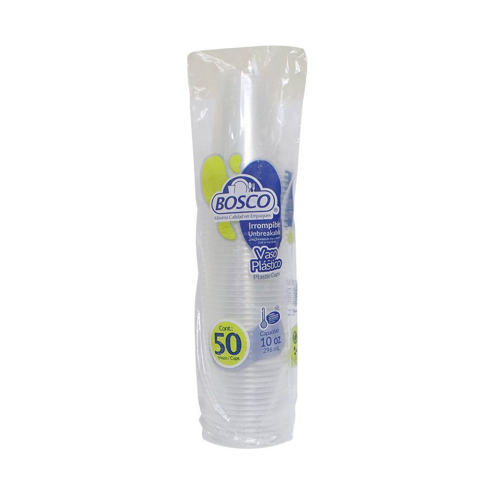 VASO PLASTICO BOSCO 10OZ 50S