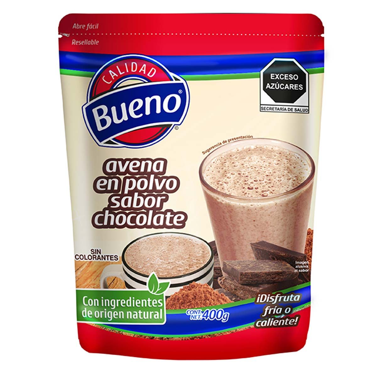 AVENA EN POLVO SABOR CHOCOLATE 400G