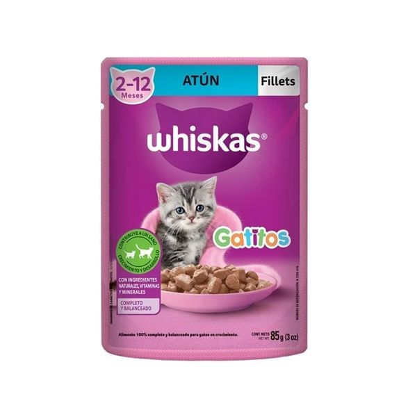 WHISKAS GATITOS POUCH RES 85GR 