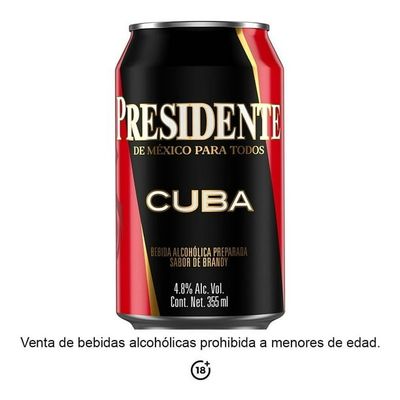 BRANDY PRESIDENTE CUBA 355 ML.