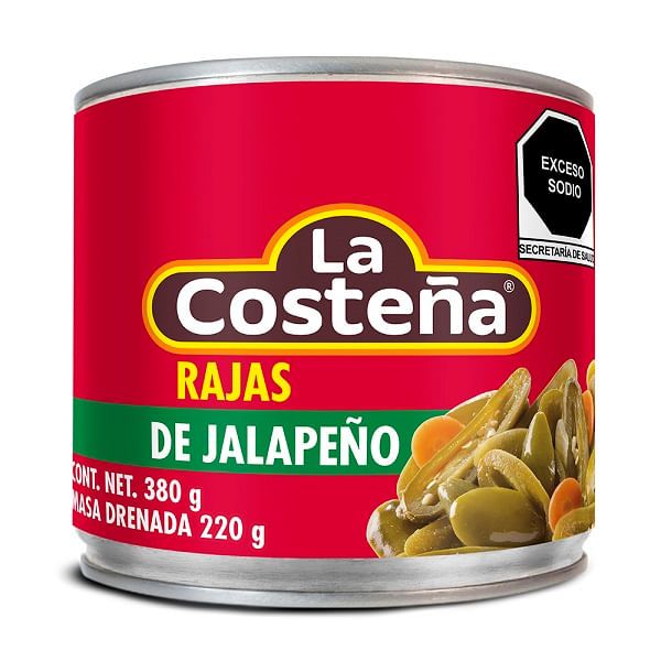 CHILES RAJAS LA COSTEÑA 380GR