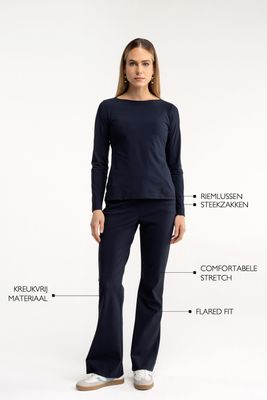 STUDIO ANNELOES Flair bonded trousers blauw