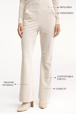 STUDIO ANNELOES Flair bonded trousers ecru