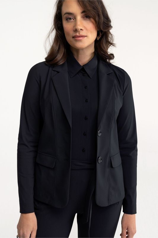STUDIO ANNELOES Bright bonded blazer zwart