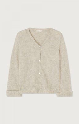 american vintage vest v-hals sand