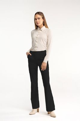 STUDIO ANNELOES Flair bonded trousers zwart