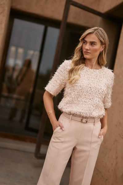 NUKUS Octavia top Paillet powder