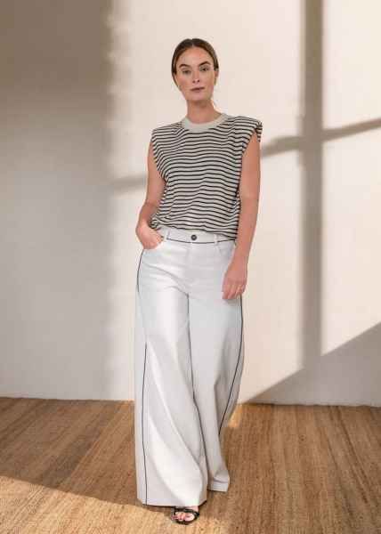 Ruby Tuesday Paxton wide leg pants ecru