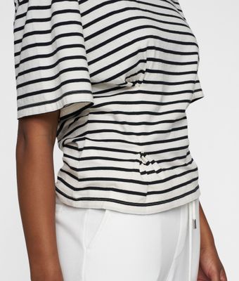 10DAYS Shortsleeve tee smock ecru/black