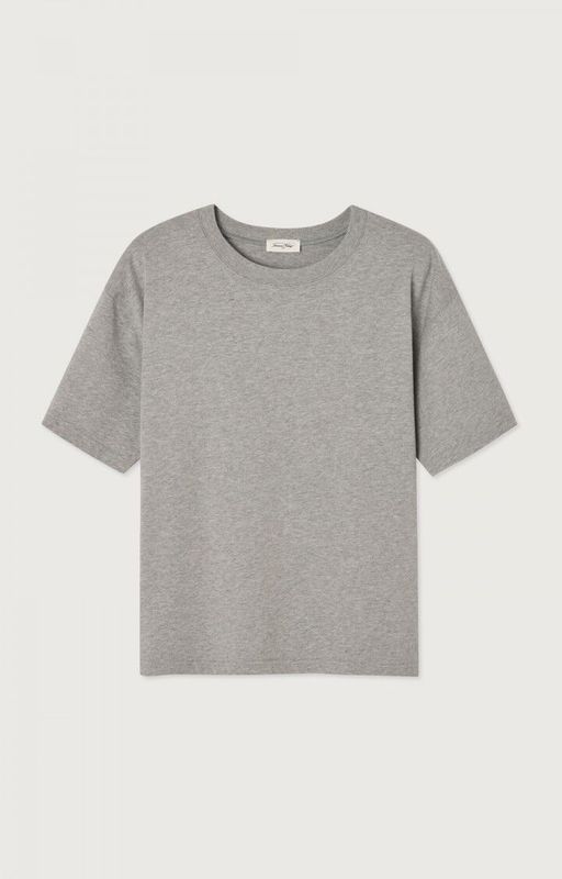 american vintage T-Shirt droit col rond grijs