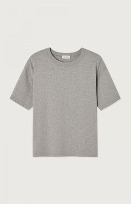 american vintage T-Shirt droit col rond grijs