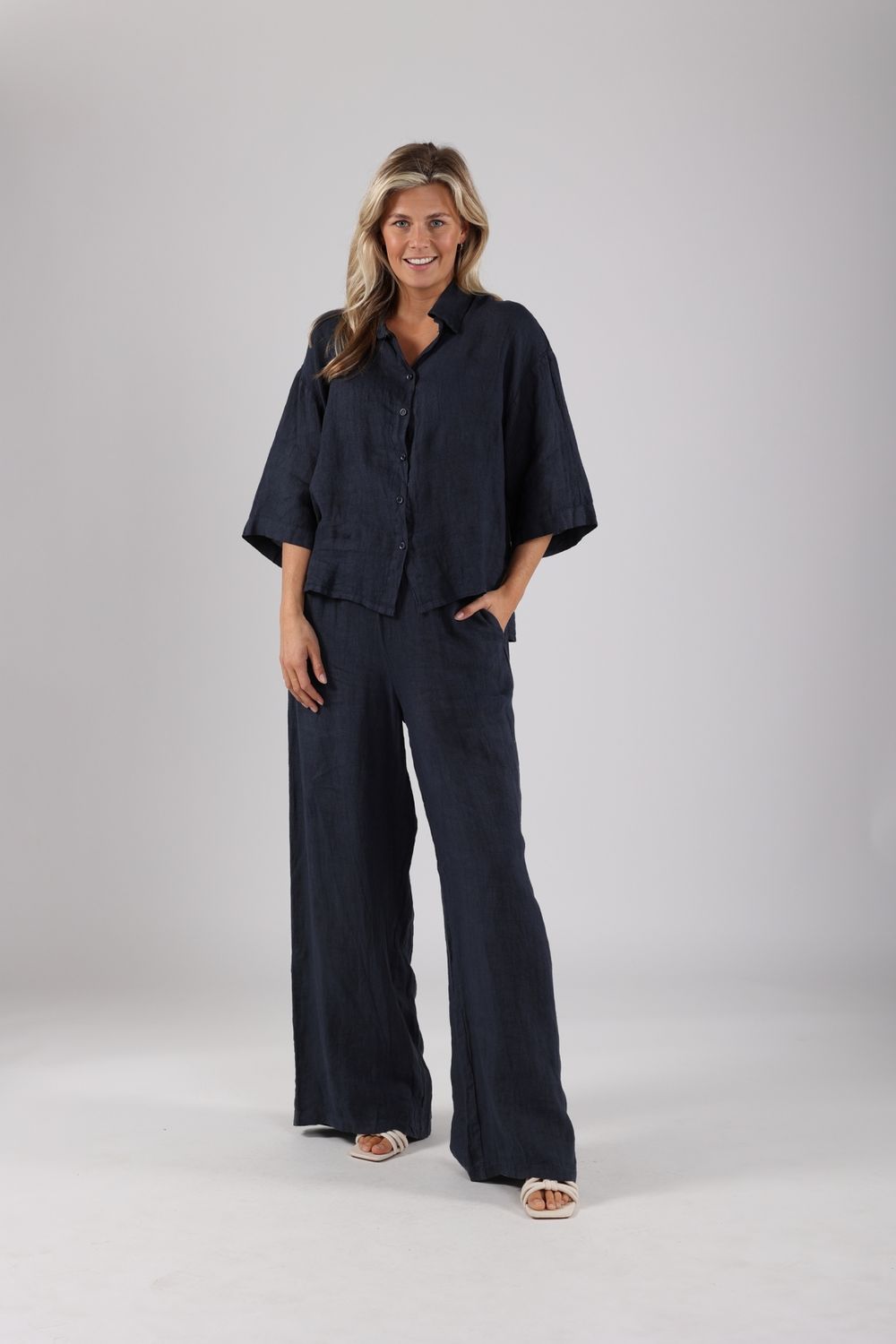 NUKUS Lucy Blouse d.blauw