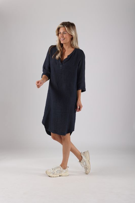 NUKUS Kate Dress Mix d.blauw