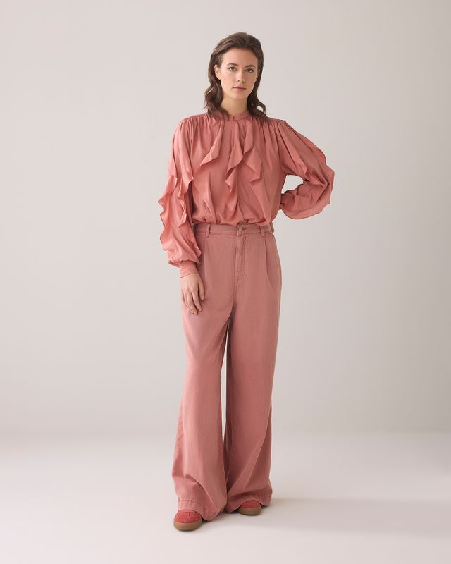 Summum Wide pant sway tencel sephia blush