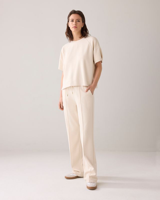Summum Boxy sleeveless top scuba ivory