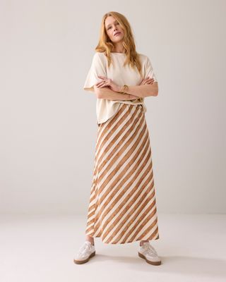Summum Skirt stripe printed Peanut