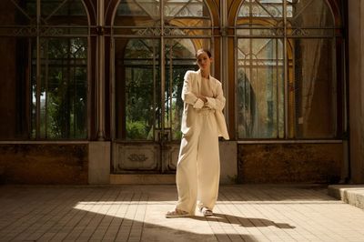 Yaya woman Woven wide leg trousers with e SUMMER SAND