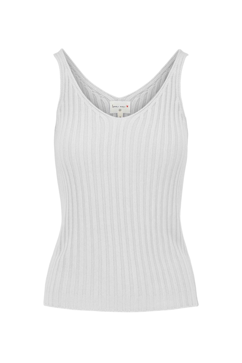 ZUSSS Singlet gebreid in rib offwhite