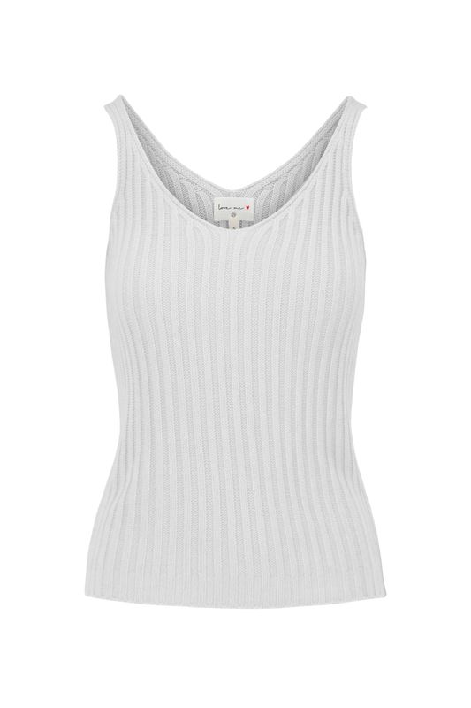 ZUSSS Singlet gebreid in rib offwhite