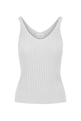 ZUSSS Singlet gebreid in rib offwhite