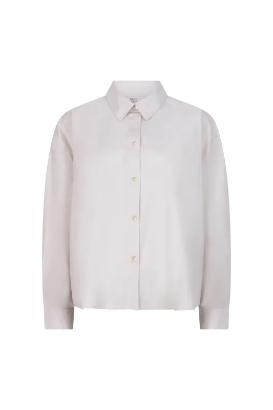 Ruby Tuesday Ibine long sleeves poplin blouse mineral grey/beige