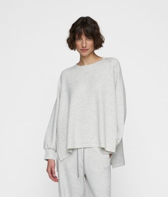 10DAYS Soft scuba blouse sweater white grey