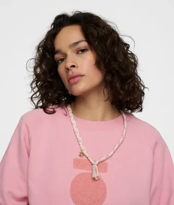10DAYS Braided necklace peach